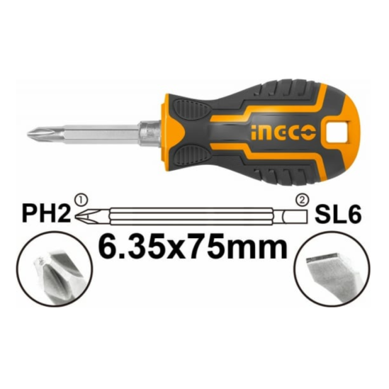 Отвертка двухсторонняя INGCO AKISD0202