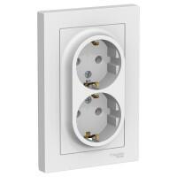 Розетка 2-х с/з со/ш Schneider Electric AtlasDesign ATN000126